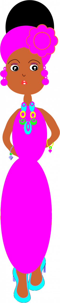 Clipart - Fashionable Black Woman