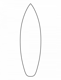 Surfboard pattern. Use the printable outline for crafts, creating ...