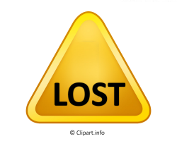 3d Yellow Sign Lost Png Clipart Transparent Background