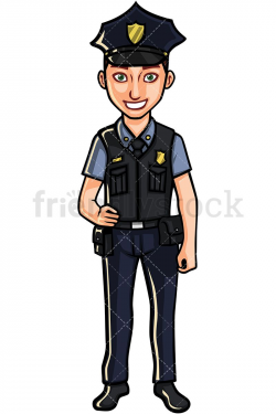 US Police Officer In Uniform | Vector Illustrations | Vector ...