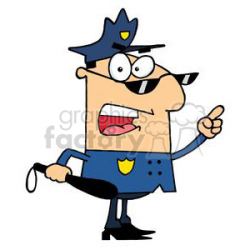 cartoon cop clipart. Royalty-free clipart # 378359