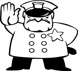 Amazing Of Cop Clipart Black And White | Letters Format