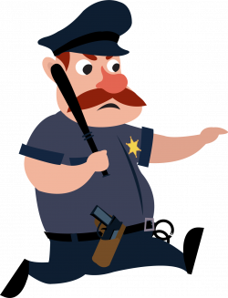 Cartoon Theft Police officer Illustration - A baton; a warden 1162 ...