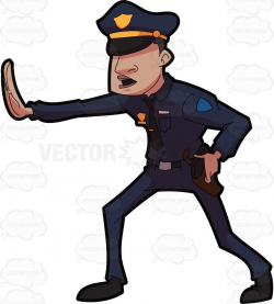 A police officer telling someone to freeze #cartoon #clipart ...