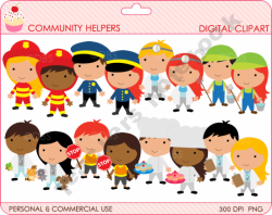 Community Helpers Clipart - doctor, dentist, firefighter ...