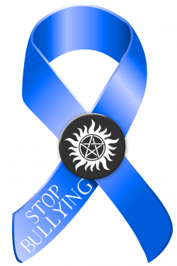 Stop bullying blue and black awareness ribbon logo | Blue and Black ...