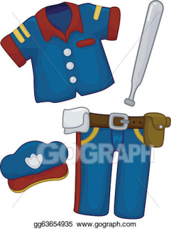 EPS Vector - Police costume. Stock Clipart Illustration ...