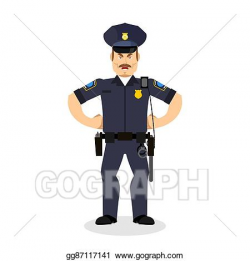 Clip Art Vector - Angry policeman. wrathful cop. aggressive ...