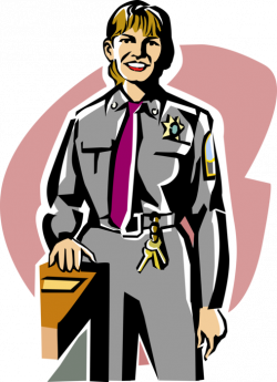 Law Enforcement Female Cop - Vector Image