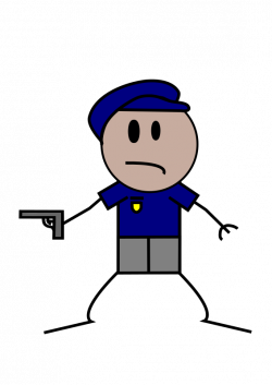 Clipart - Police Stick Figure