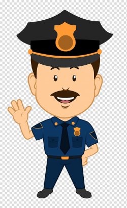 Cartoon Police officer Illustration, A smiling police figure ...