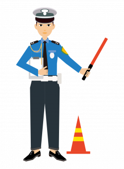 Traffic police Police officer - Cartoon painted flat traffic police ...