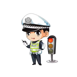 Police officer Cartoon Traffic police - A traffic policeman with a ...