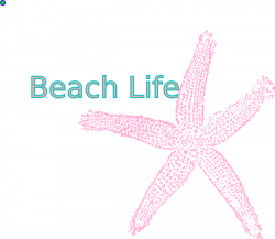 Coral Starfish - Beach Life Sign Clip Art at Clker.com - vector clip ...