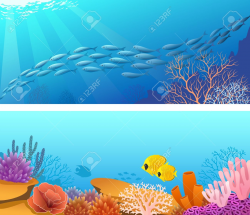 Underwater Scene Clipart | quilt ideas | Shoal of fish, Fish ...