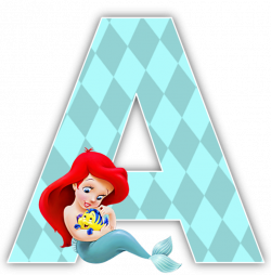 Baby Little Mermaid 1st Birthday Party Alphabet & Numbers so cute ...