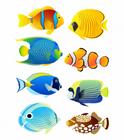 Tropical Fish Angelfish Aquarium Clip Art - Coral Reef Fish ...