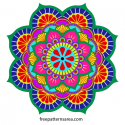 Lotus Mandala Vector Art and Cut Out Pattern Files | Pinterest ...
