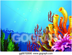 Vector Art - Corals under the sea. EPS clipart gg68702690 ...