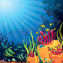 Download coral reef cartoon background clipart Coral reef ...
