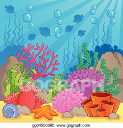 EPS Illustration - Coral reef theme image 3. Vector Clipart ...