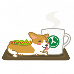 Hot dog-Corgi (English ver.) by nao Ishikawa