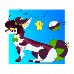 Magnus (fruit ferret) ref by SushPuppy on DeviantArt
