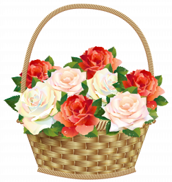 Roses in Basket Transparent PNG Clipart | Gallery Yopriceville ...