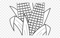 Corn Clipart Black And White - Free Printable Coloring Page ...