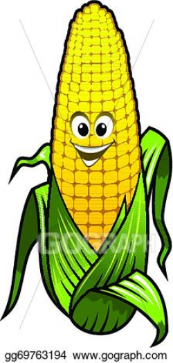 EPS Illustration - Healthy fresh yellow corn vegetable on ...