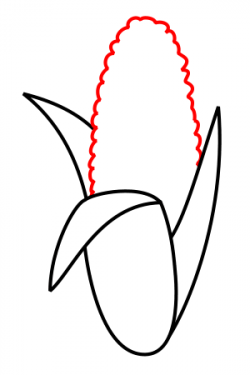 Drawing cartoon corn