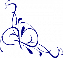 Blue Flower Clipart Blue Scroll