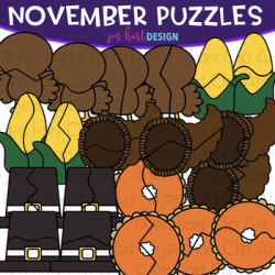 Puzzle Clip Art -November Themed Puzzles {jen hart Clip Art}