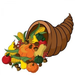 Fall Clip Art | Cornucopia Clipart Image - A Thanksgiving ...