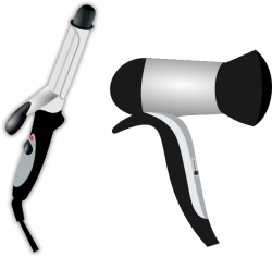 hair dryer images clip art hair iron and blow dryer hi - Clip Art. Net