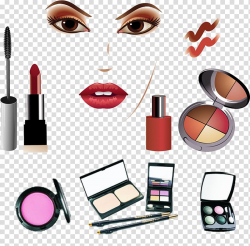 Cosmetic product lot illustration, Cosmetics Make-up artist ...