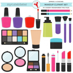 Makeup Clipart Set - clip art set of lipstick, nail polish ...
