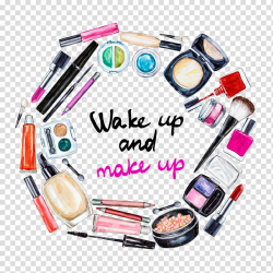 Makeup kit illustration, Cosmetics Beauty Watercolor ...