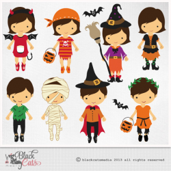 HALLOWEEN COSTUMES Digital Clipart Halloween Clipart Costume