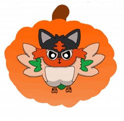 Rowlet in his Halloween costume! by Piksel-Art on DeviantArt