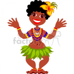A Woman Dressed in a Tribal Costume Dancing clipart. Royalty-free clipart #  156889