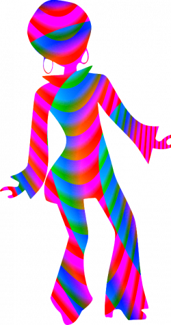 Clipart - Colourful disco dancer 2