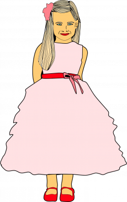 Clipart - Cute Dressed Up Girl