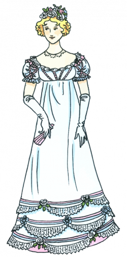 OnlineLabels Clip Art - Lady In Fancy Dress