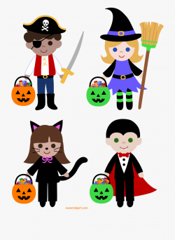 Kids Transparent Halloween - Clip Art Halloween Trick Or ...