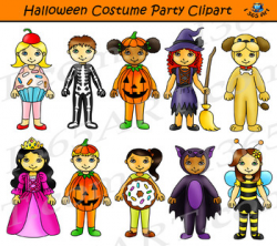 Halloween Costume Party Clipart Kids