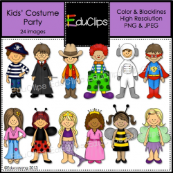 EDUCASONG : New Kids Costume Party Clip Art FREE for 24 ...