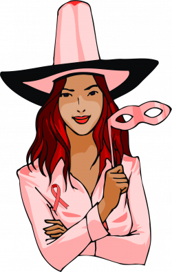 Clipart - October Ribbon Witch