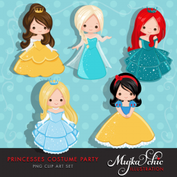 Princess Costume Party Clipart