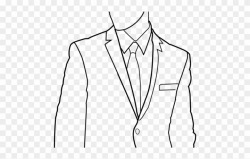 Drawn Men Suit Line Drawing - Costume Clipart (#573064 ...